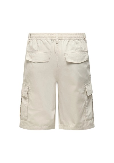 Only & Sons Onsloc Pamuklu Relaxed Normal Bel Cepli Short Erkek Short 22029214 Taş