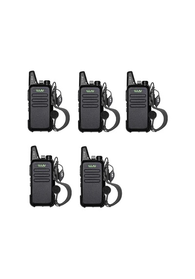 5 Telsiz+5 Kulaklık Pmr 446 Türkçe Konuşan El Telsizi