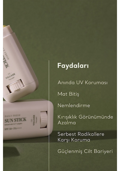 Village 11 Factory Daily Fresh Vegan Sun Stick SPF50+ Pa++++ 50 G