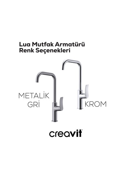 Creavit Lua Şelale Mutfak Armatürü Krom Bt.lu8500