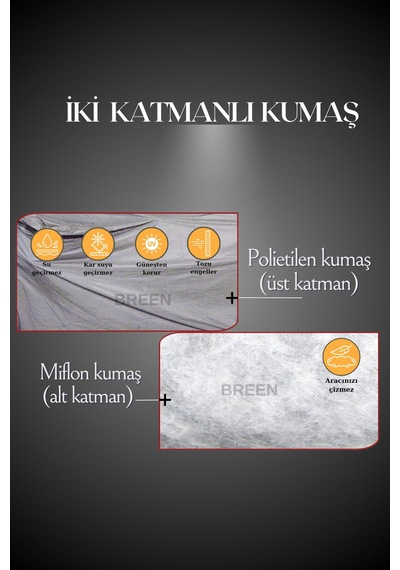 Gri Bahçe Mobilya Koruma Örtüsü Branda 260x160x80 Cm-santimetre, Su Geçirmez, Güneşten Korur Gri