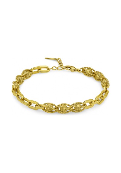 Tesbihane Kadın Xuping Bileklik - İtalyan Seyrek Küp Model - Tigers Eye Detaylı - Altın Renk