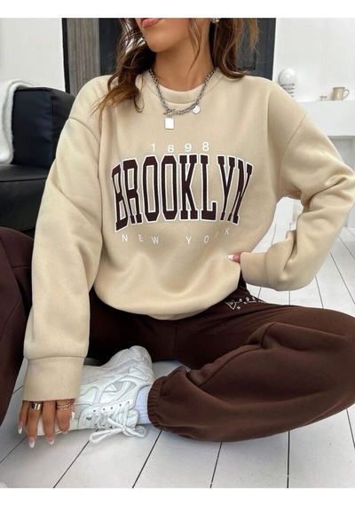 Hırsch Kadın Brooklyn Baskılı Eşofman Takımı Bejkahve
