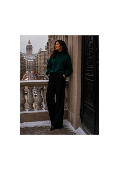 Hira Life Fashion Sfg Life Moda Kadın Balıkçı Yaka Tüylü Şardonlu Oversize Kazak Zümrüt Zümrüt Hira Life Fashion Sfg Life Moda Kadın Balıkçı Yaka Tüylü Şardonlu Oversize Kazak Zümrüt Zümrüt