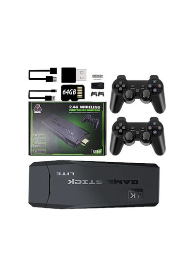 M8 Plus Mini Hdmı 4k 2.4g 64gb Kablosuz Gb/gba/gbc Çift Kollu Tv Oyun Konsolu U-lite