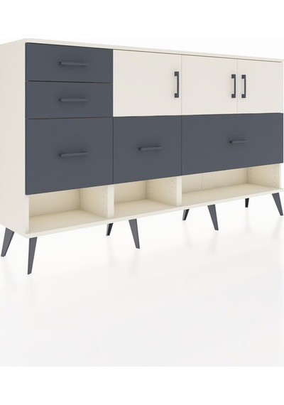 Arges Konsol 3 Raflı 5 Çekmeceli 3 Kapaklı 176x30x99 Aytaşı-aytaşı/antrasit Aytası/antrasıt - Aytası Arges Konsol 3 Raflı 5 Çekmeceli 3 Kapaklı 176x30x99 Aytaşı-aytaşı/antrasit Aytası/antrasıt - Aytası