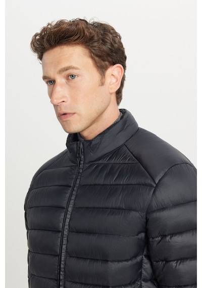 Ac&Co / Altınyıldız Classics Standart Fit Normal Kesim Dik Yaka Erkek Mont Siyah