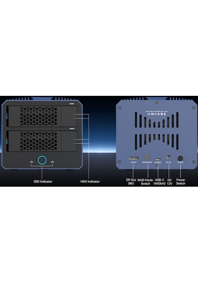 Acasis Ec4501 Thunderbolt 4 40gbps, 2x 2.5"/3.5" Hdd, 2x M.2 Nvme Ssd Yuvası, Max.76tb Kapasite, 4 Raıd Modu, 8k 60hz, Dahili Akıllı Fan, Type-c, Alüminyum Raıd Disk İstasyonu Ec4501 Acasis Ec4501 Thunderbolt 4 40gbps, 2x 2.5"/3.5" Hdd, 2x M.2 Nvme Ssd Yuvası, Max.76tb Kapasite, 4 Raıd Modu, 8k 60hz, Dahili Akıllı Fan, Type-c, Alüminyum Raıd Disk İstasyonu Ec4501