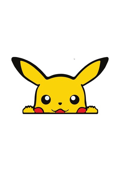 Pikachu Motorsiklet, Laptop, Kask, Araba Sticker 16x9 Cm