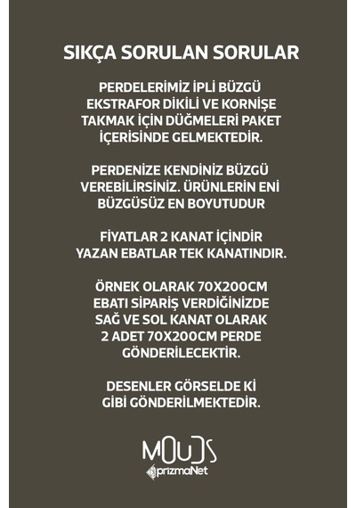 Krem El Yazısı Desenli Süet Oturma Odası Salon Fon Perde Ekstrafor Büzgü 2 Kanat Prd-1096 Çok Renkli