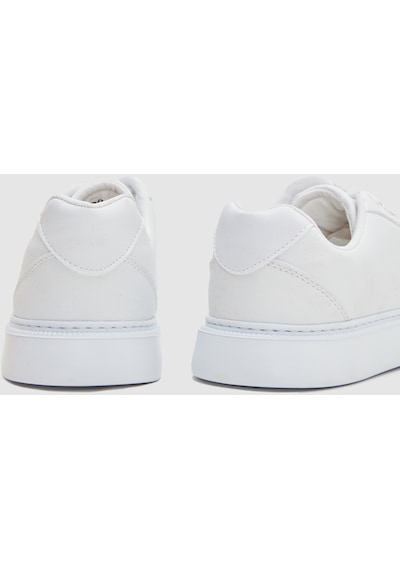 D's Damat 0EC09ORT0378 Beyaz Kalın Beyaz Tabanlı Bağcıklı Sneaker Ayakkabı Beyaz