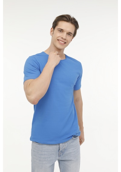 Kinetix M-Sn234 Bsc Raw Edge 4Fx Saks Erkek Kısa Kol T-Shirt 000000000101533127