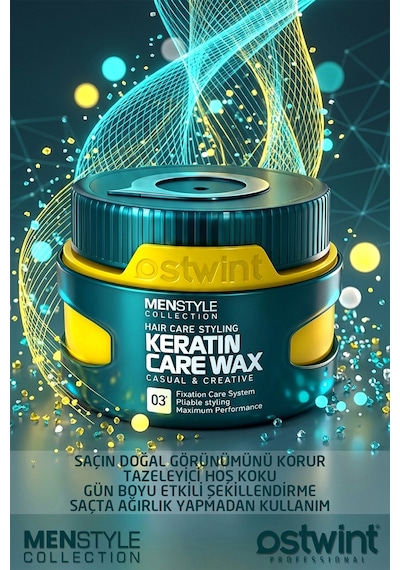 Ostwint Menstyle Collection 03 Saç Şekillendirici Keratin Care Wax 150 ML