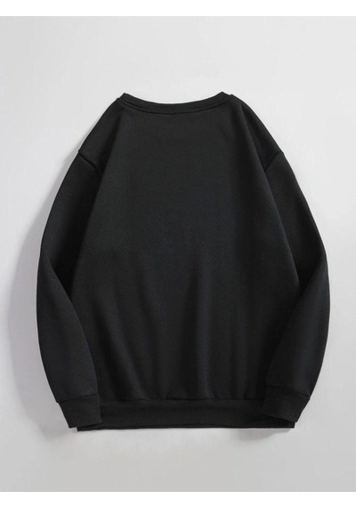 Altamira Kadın Siyah Parıltılı Ay Bisiklet Yaka Sweatshirt 001