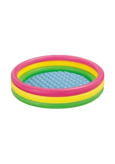 Unisex Çocuk Renkli 3 Boğumlu Bebek Havuzu 61x22 Karışık Renkli