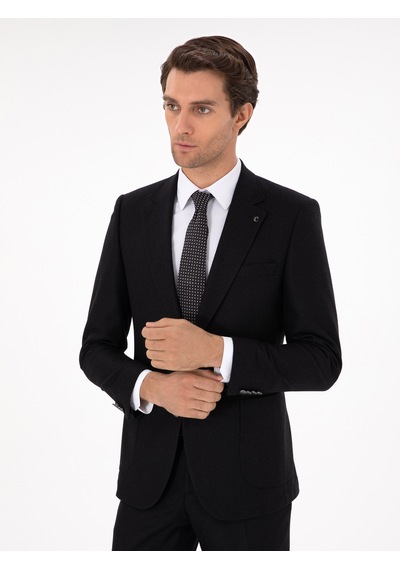 Cacharel Siyah Slim Fit Takım Elbise
