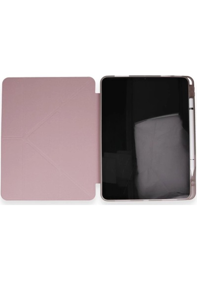 Xiaomi Pad 6 Kılıf Kalemlikli Mars Tablet Kılıfı - Rose Gold Arka Kapak