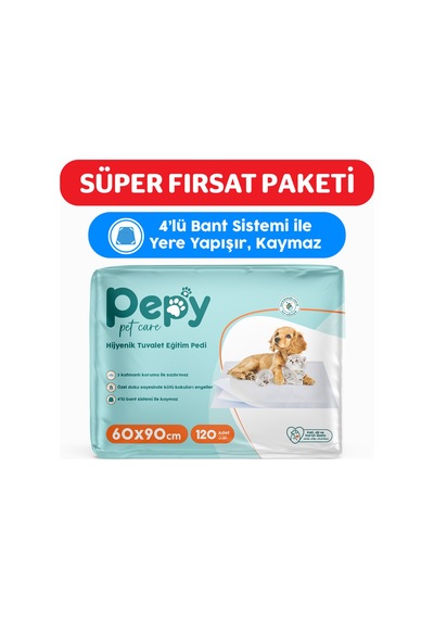 60x90 Hijyenik Tuvalet Eğitim Pedi 30'lu 4 Paket 120 Adet