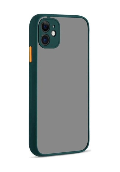 Apple Uyumlu iPhone 12 Mini Kılıf Zore Hux Kapak Koyu Yeşil