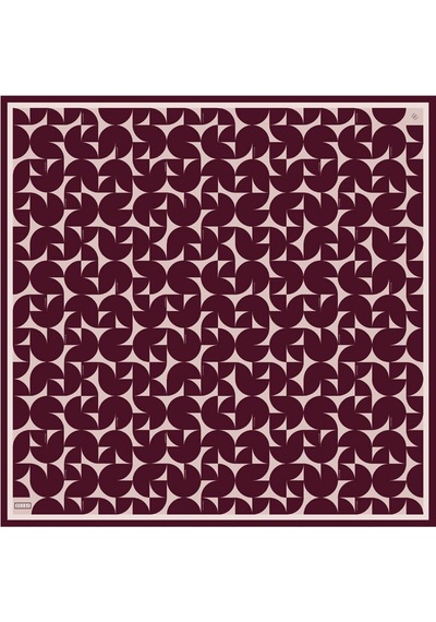 BELLİ Saf İpek Eşarp 4117d02 Twill İpek -0154 - 90 X 90 / Bordo Bordo