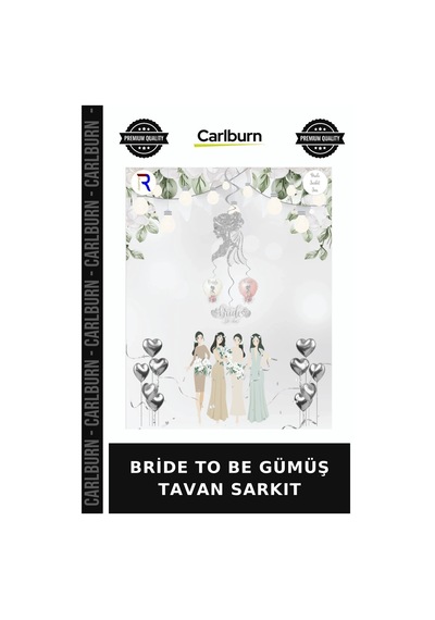 Premium Bride To Be Gümüş Tavan Sarkıt Oda Tören Etkinlik