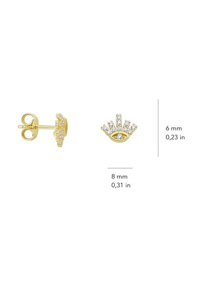 Goldkupe 14 Ayar Altın Göz Şans Küpe 1,05 Gr-4172