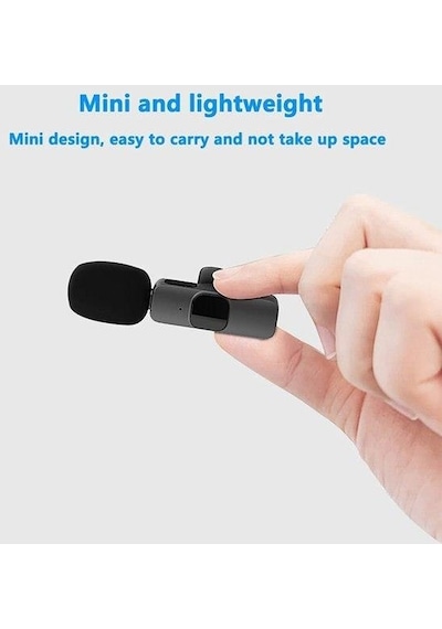 2 Adet Kablosuz Yaka Mikrofonu Typ-c 2'li Mini Mikrofon K9
