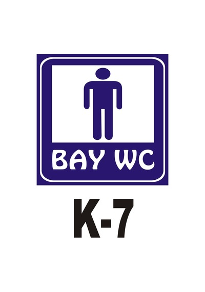 Iş Güvenliği Pvc Dekota Uyarı - Ikaz Levhası Bay Wc Yazılı (258800033)