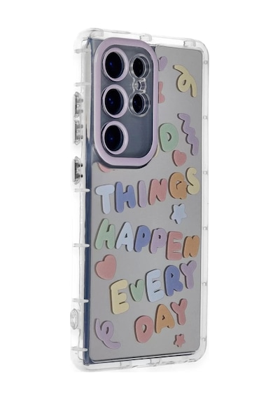 Newface Samsung Galaxy S23 Ultra Kılıf Reflexion Desenli Kapak - Desen 7 Şeffaf