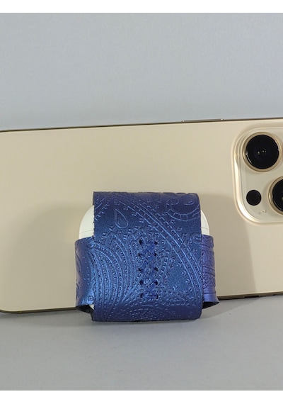 Gogo Hakiki Deri Apple Uyumlu Airpods 4.nesil Kılıf Lacivert