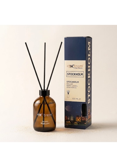 Extrem Dekoratif Bambu Çubuklu Ortam Kokusu Stockholm Esansı 100 ML