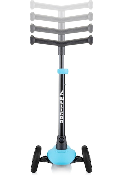 Wellgro Turbo 3 Tekerli Yükseklik Ayarlı Scooter, Mavi Mavi