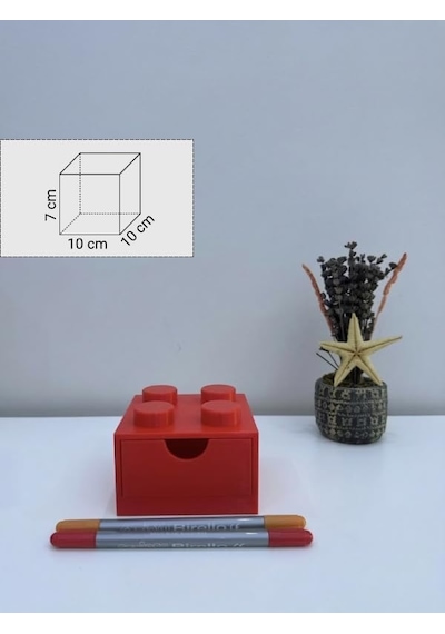 Yapı Oyuncak Tasarımlı Mini Çekmece 2x2 Masaüstü Düzenleyici Çok Renkli