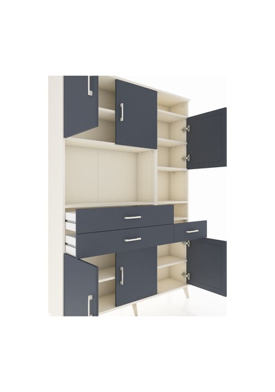 Arges Dolap 10 Raflı 3 Çekmeceli 6 Kapaklı 132x30x195 Aytaşı-antrasit/antrasit Antrasıt/antrasıt Arges Dolap 10 Raflı 3 Çekmeceli 6 Kapaklı 132x30x195 Aytaşı-antrasit/antrasit Antrasıt/antrasıt