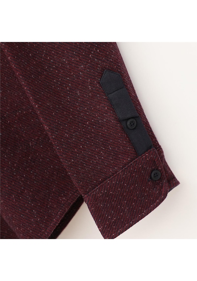 Erkek Şardonsuz Uzun Kol İnce Gömlek - Djg-1003 - Bordo Bordo