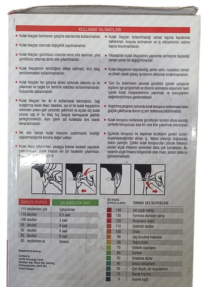 Novoıce Snr 26db Tekstil İpli Kulak Tıkacı Kutulu 50 Adet