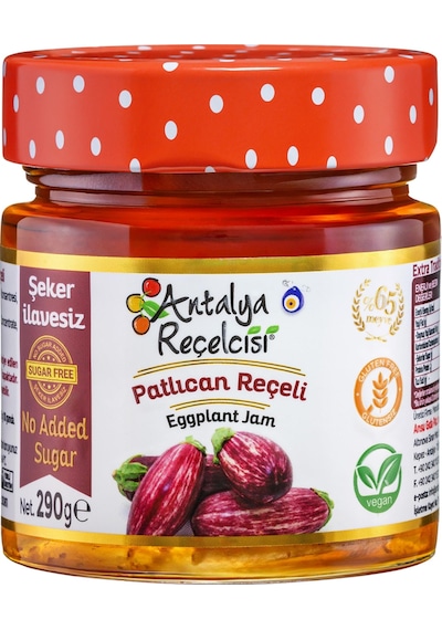 Antalya Reçelcisi Rafine Şeker İlavesiz Patlıcan Reçeli 290 G