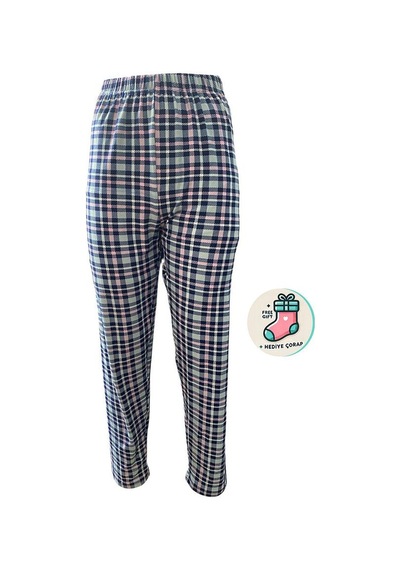 Lüx Unisex Mikro Süet Cepsiz Pijama Altı Tek Alt S8 - Çorap Hediy Çok Renkli