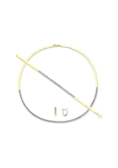 Oval Düğün Takım 24,13 Gram 2 Sıra Iki Renkli 14 Ayar Altın