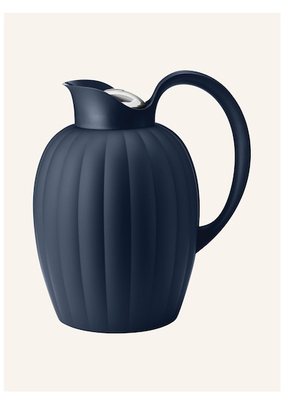 Georg Jensen Bernadotte Vakumlu Şişe, 800 Ml, Paslanmaz Çelik, Kaburgalı Tasarım Termoslar Lacivert