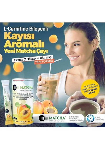 Matcha Premium Japanese Siyah Kayısılı Matcha Çayı 20 X 8gr X 2 Kutu