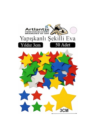 Şekilli Eva Yapışkanlı 50 Li 1 Paket Kendinden Yapışkanlı Eva Sticker Okul Öncesi Kreş Ana Sınıfı Etkinlik Proje Açık Pembe
