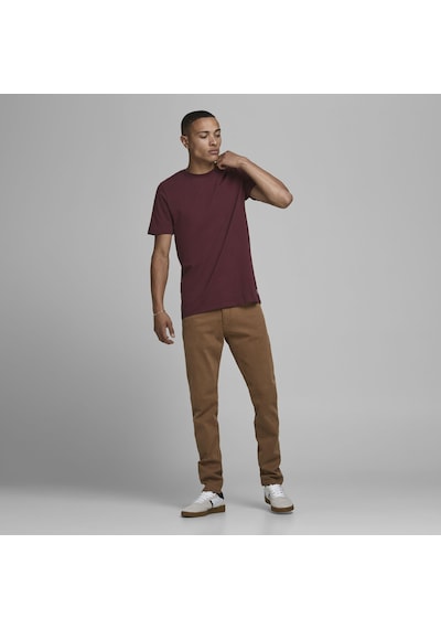 Jack & Jones Bisiklet Yaka Basic Tisört-Organic 12156101 Port Royale Bordo Jack & Jones Bisiklet Yaka Basic Tisört-Organic 12156101 Port Royale Bordo