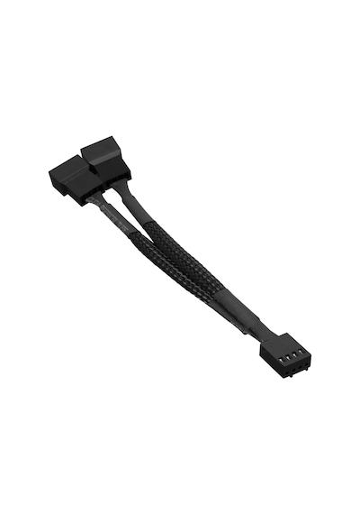 Slx-f201 2to1 2 Male 4pin+1 Female 4pin 10cm Örgülü 240mm Cpu Fan Birleştirme Kablosu