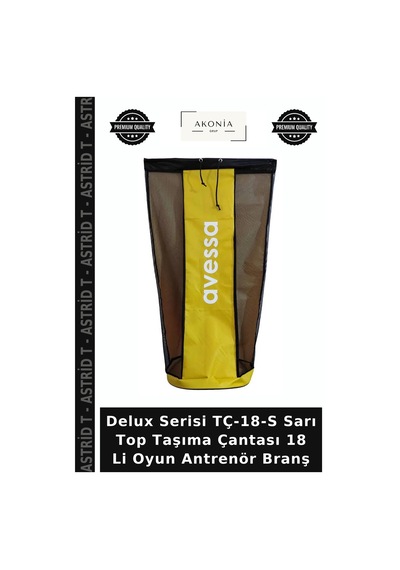 Delux Serisi Tç-18-s Sarı Top Taşıma Çantası 18 Li Oyun Antrenör Branş