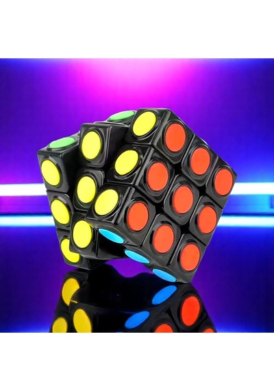 Fosforlu 3x3 Magıc Cube 3x3 Zeka Küpü 3x3 Yeni Nesil Akıl Oyunları Yuvarlak Desenli Karne Hediyesi