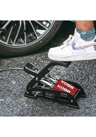 Kobb Kb5402d Çift Pistonlu Dokunmatik Dijital Basınç Göstergeli Ayak Pompası + Taşıma Kılıfı