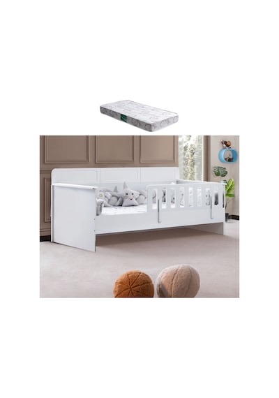 Karyola, Mira Montessori Karyola - Beyaz + 1 Adet Comfort Yatak