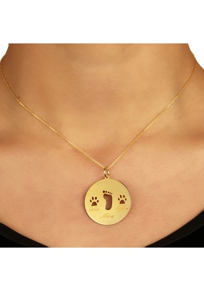 Kuyumcudukkani Bebeğimin Elleri Ve Ayağı Kolyesi-35013-g Gold