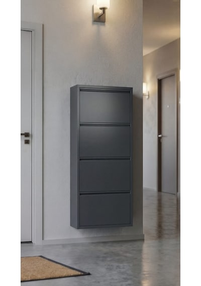 Dörtlü Metal Ayakkabılık Premium Antrasit Antrasit